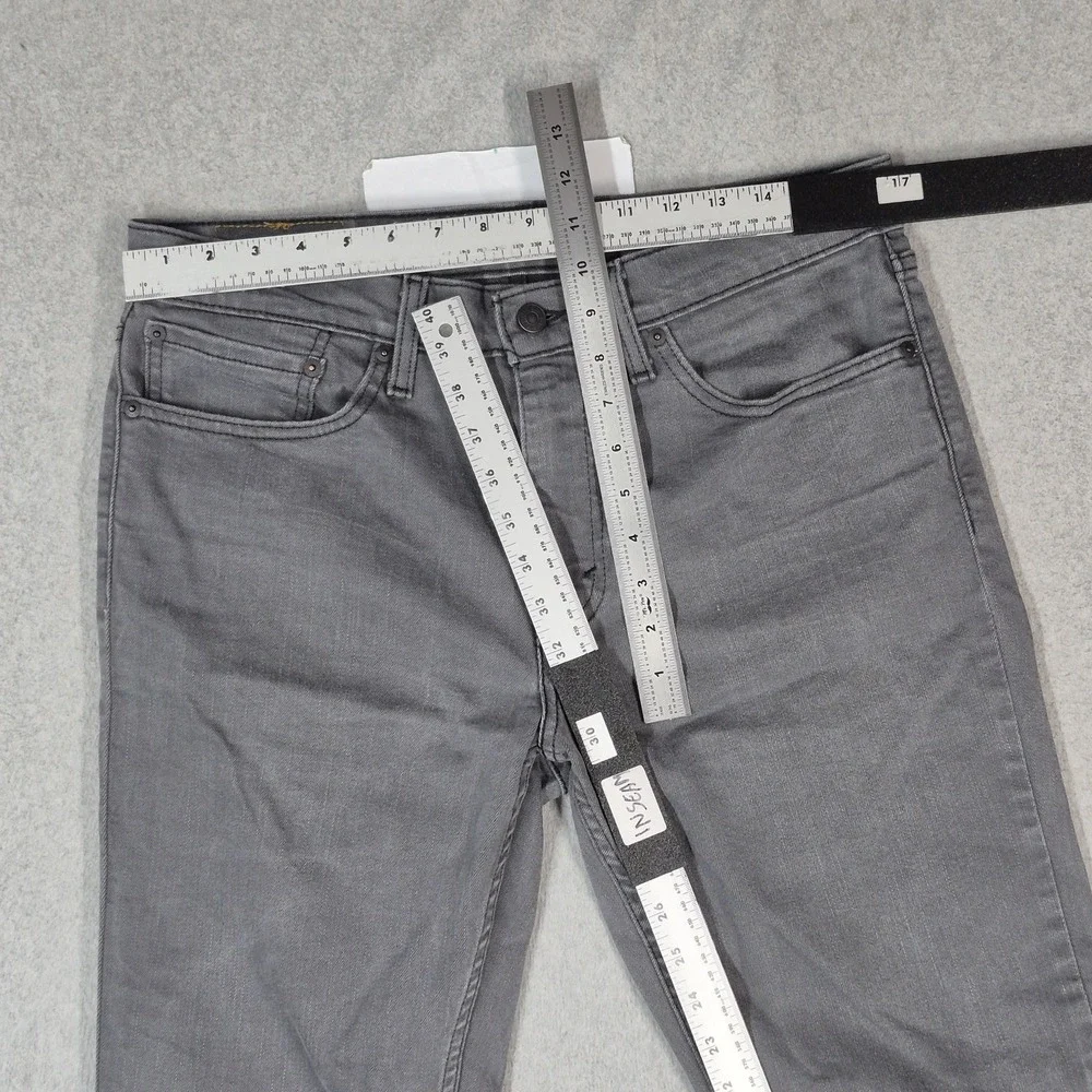 Levi's 511 Men Jeans 34X32 Gray Denim Slim Fit 30